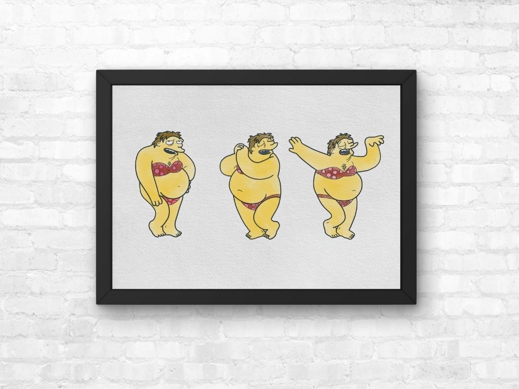 The Simpsons Barney Bikini Print