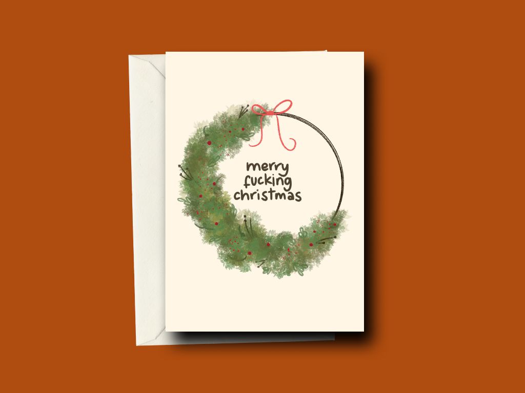Merry Fucking Christmas Greeting Card