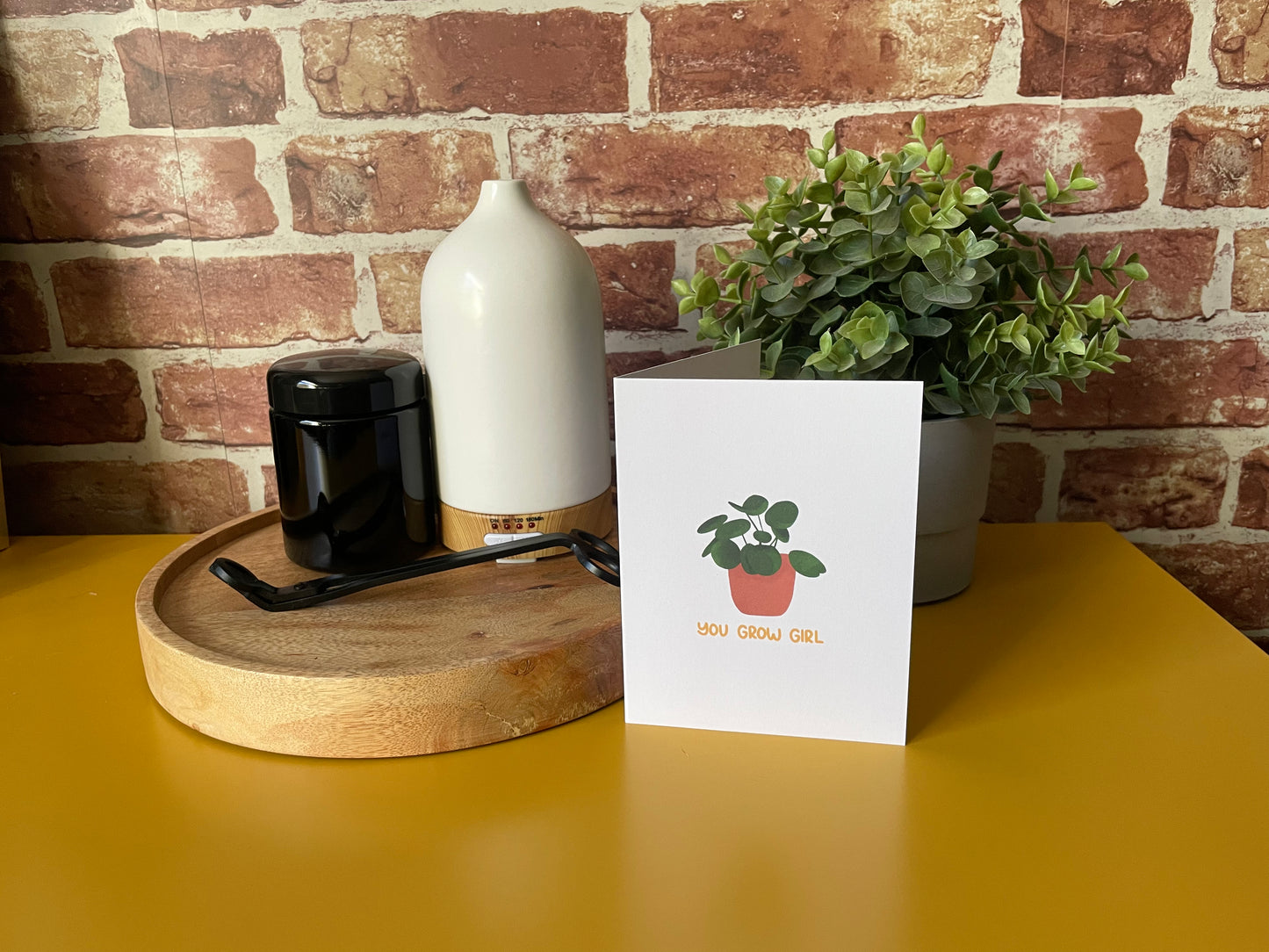 You Grow Girl Money Plant Greeting Card