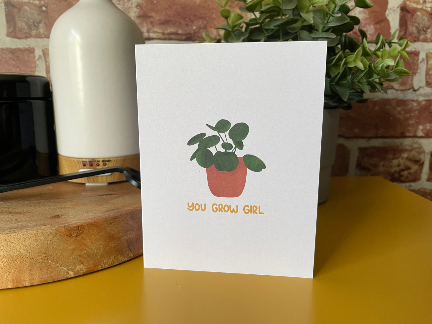 You Grow Girl Money Plant Greeting Card
