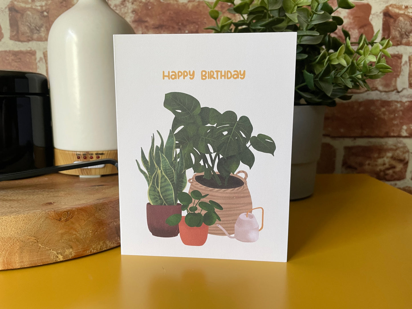 Happy Birthday Plants Greeting Card