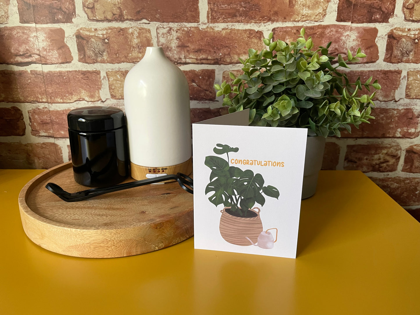Congratulations Monstera Greeting Card