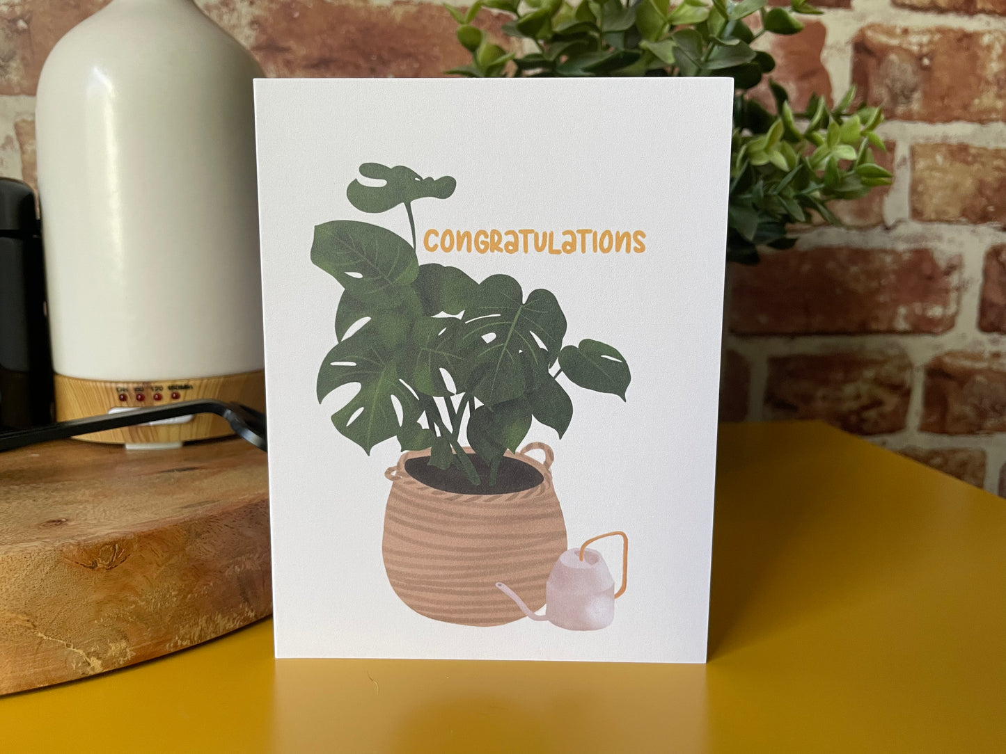 Congratulations Monstera Greeting Card