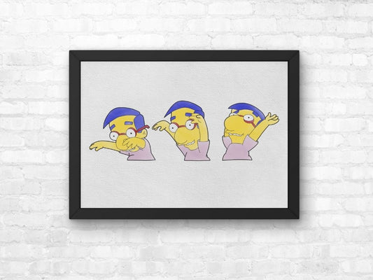 The Simpsons Milhouse Spray Sprinkler Print
