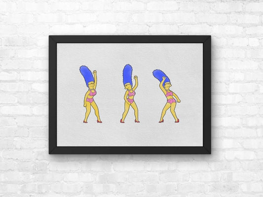 The Simpsons Marge Dancing Print