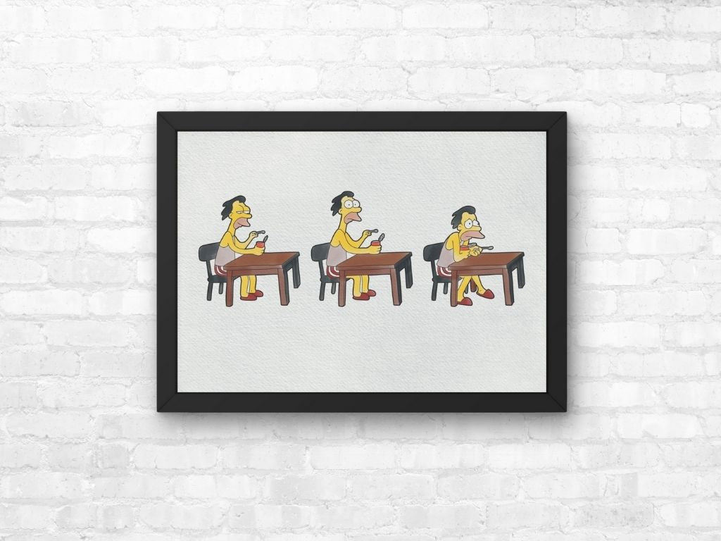 The Simpsons Lenny How I Live Print