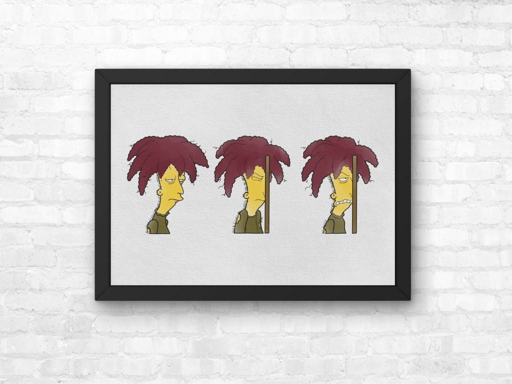 The Simpsons Sideshow Bob Steps On Rake Print