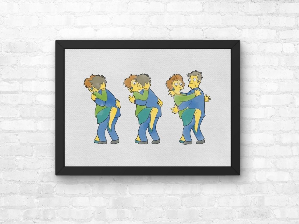 The Simpsons Mrs Krabappel and Principal Skinner Closet Print