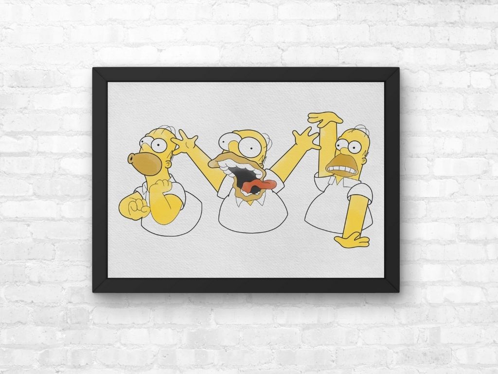 The Simpsons Homer No TV, No Beer The Shining Print