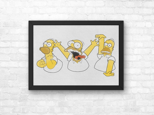 The Simpsons Homer No TV, No Beer The Shining Print
